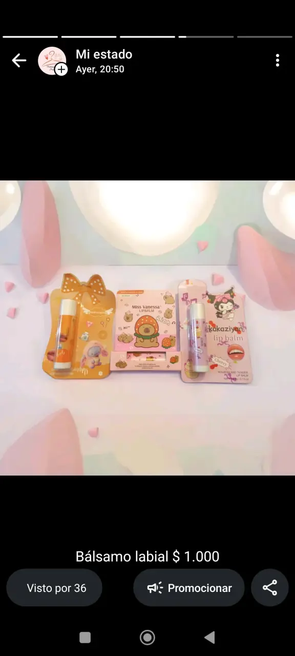 Set de bálsamos labiales coloridos