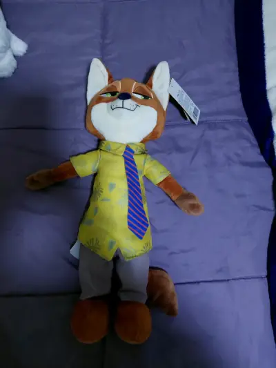 Peluche de zorro con corbata - miniatura 1