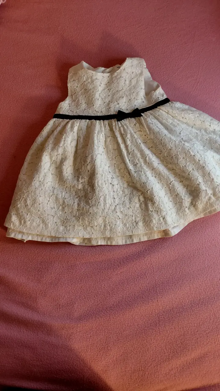 Vestidos talla 12 M color beige y blanco - 4