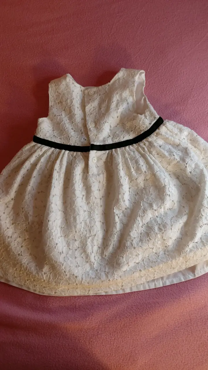 Vestidos talla 12 M color beige y blanco - 5
