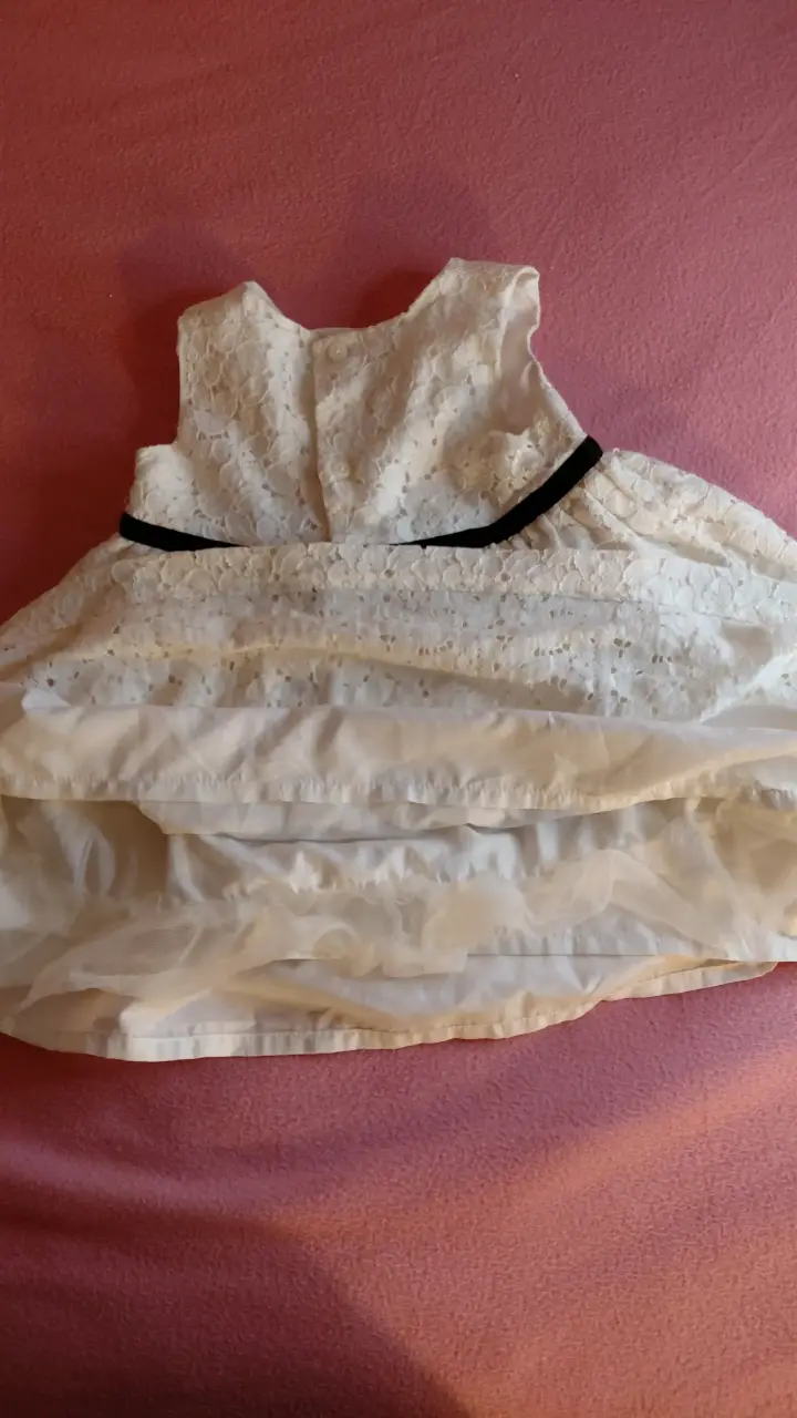 Vestidos talla 12 M color beige y blanco - 6