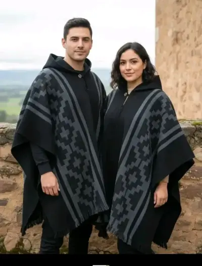 Poncho lana de alpaca Unisex Talla unica - miniatura 1