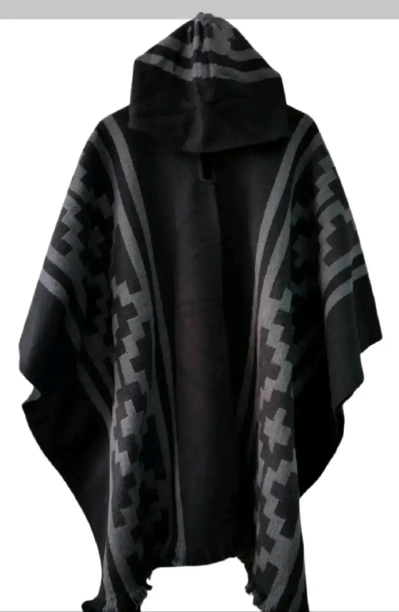 Poncho lana de alpaca Unisex Talla unica - 2