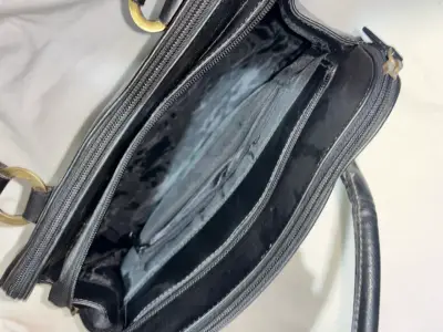 Cartera de cuero negra Amphora - miniatura 3