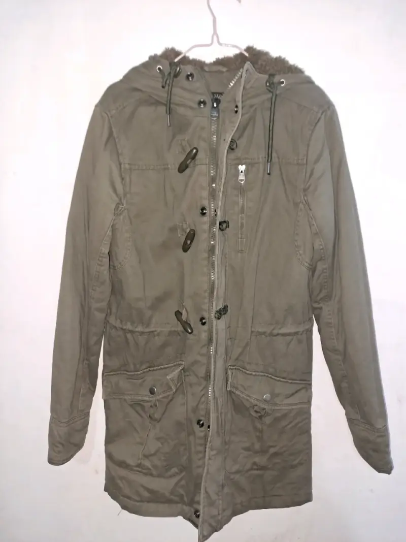 Abrigo verde con capucha index talla S - 1