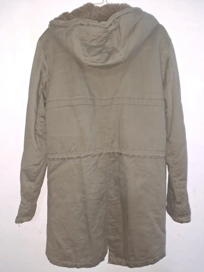 Abrigo verde con capucha index talla S - 3