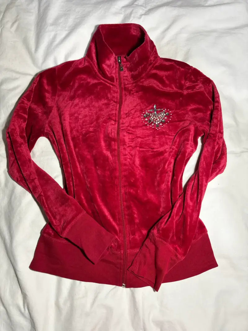 Polerón rojo de terciopelo bcbg - 1