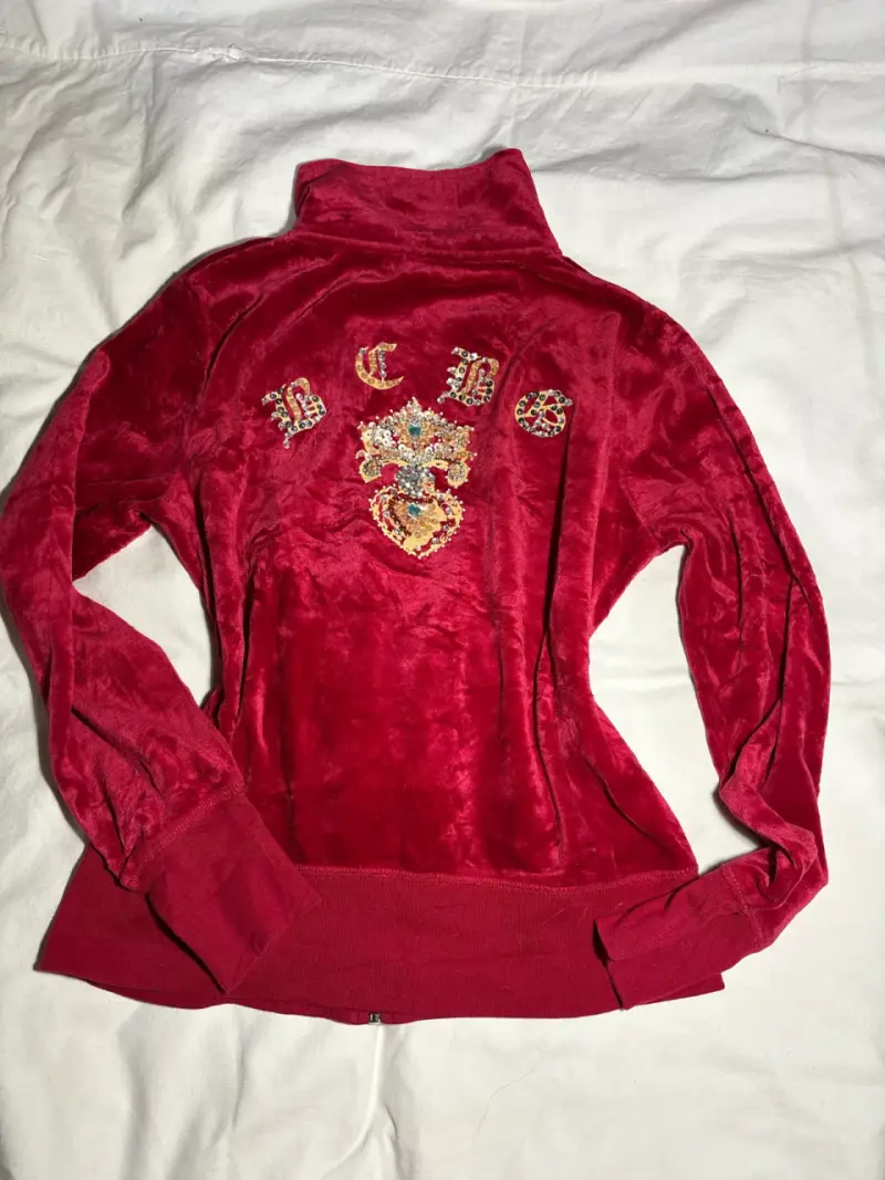 Polerón rojo de terciopelo bcbg - 2