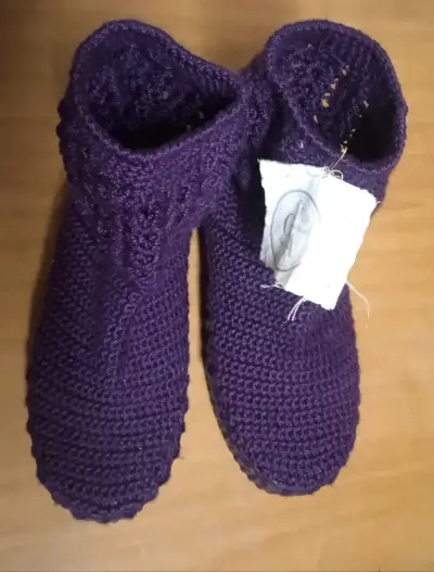 Botines tejidos morados - miniatura 2