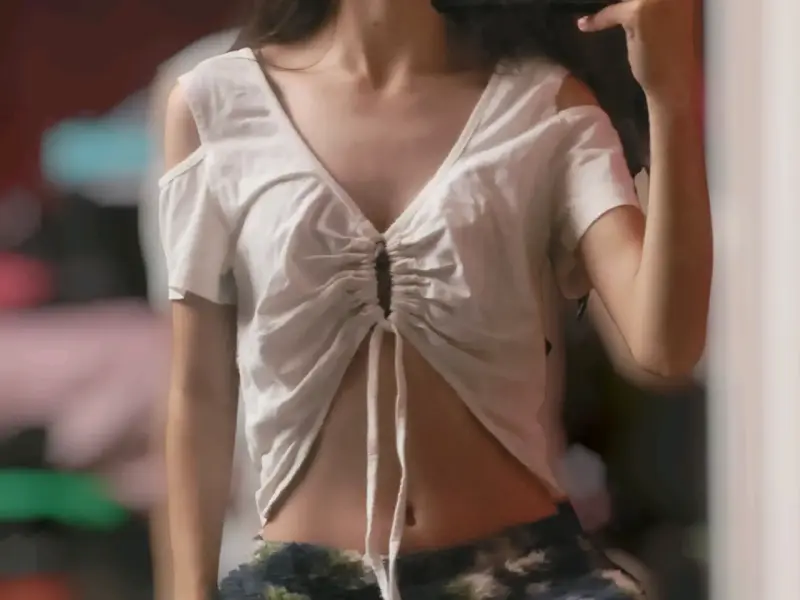Polera blanca ajustable - 1