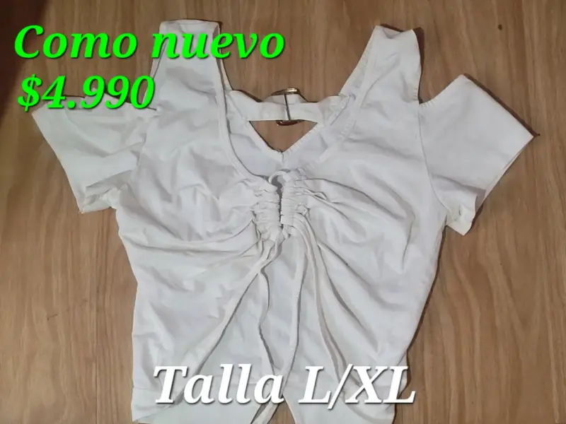 Polera blanca ajustable - 2