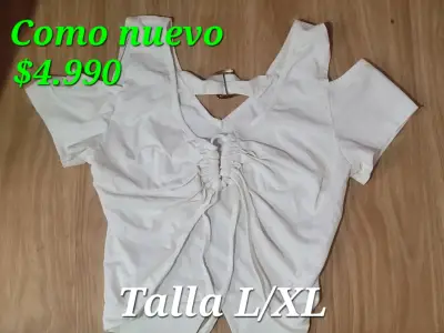 Polera blanca ajustable - miniatura 2