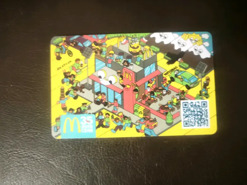 Tarjeta coleccionable McDonald's Chile 35 años - 2