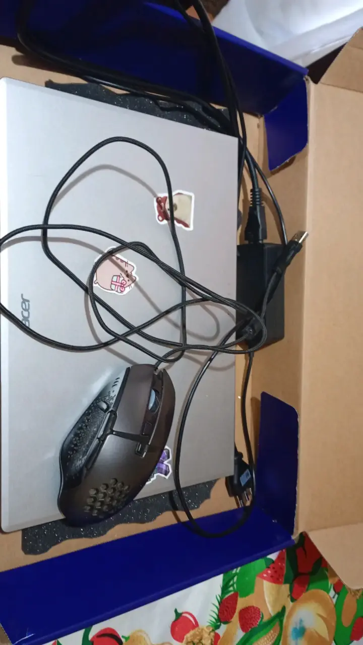 Notebook Acer con mouse y cargador - 1