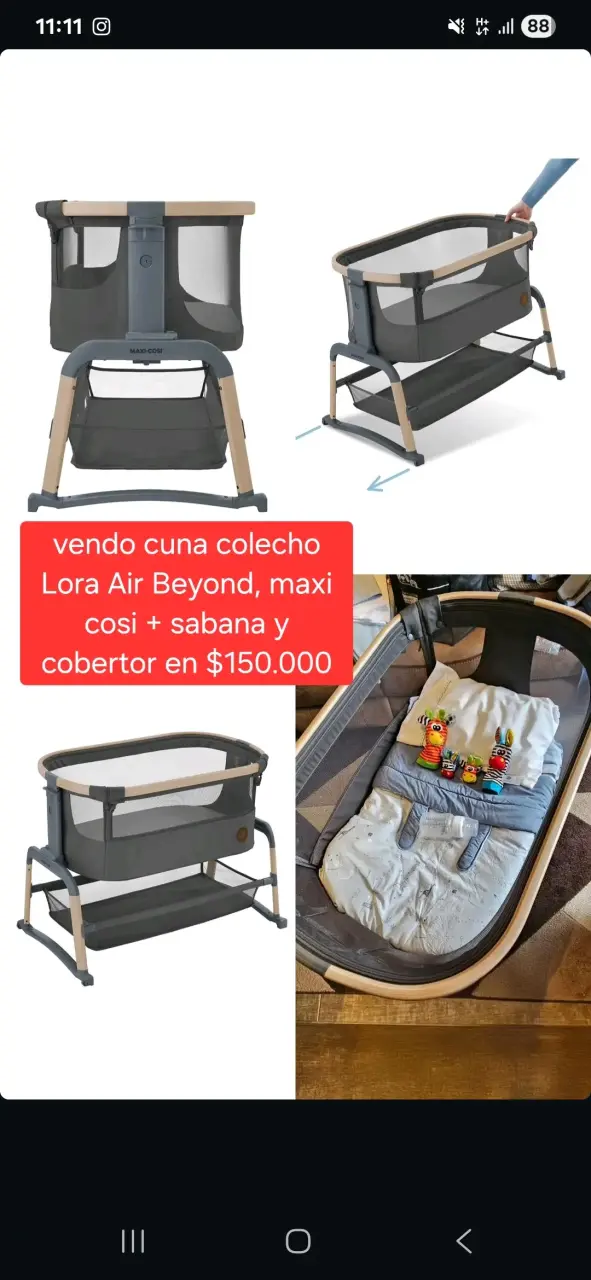 Cuna colecho Lora Air Beyond