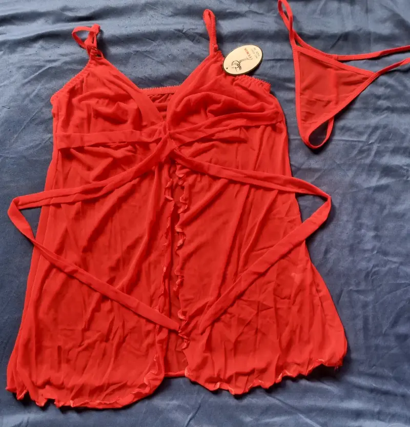 Conjunto lencería rojo nuevo