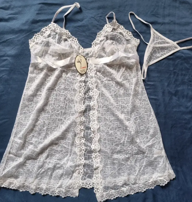 Lenceria de encaje blanco nueva