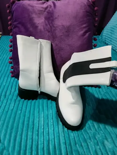 Botines blancos N37 con cierre - miniatura 2
