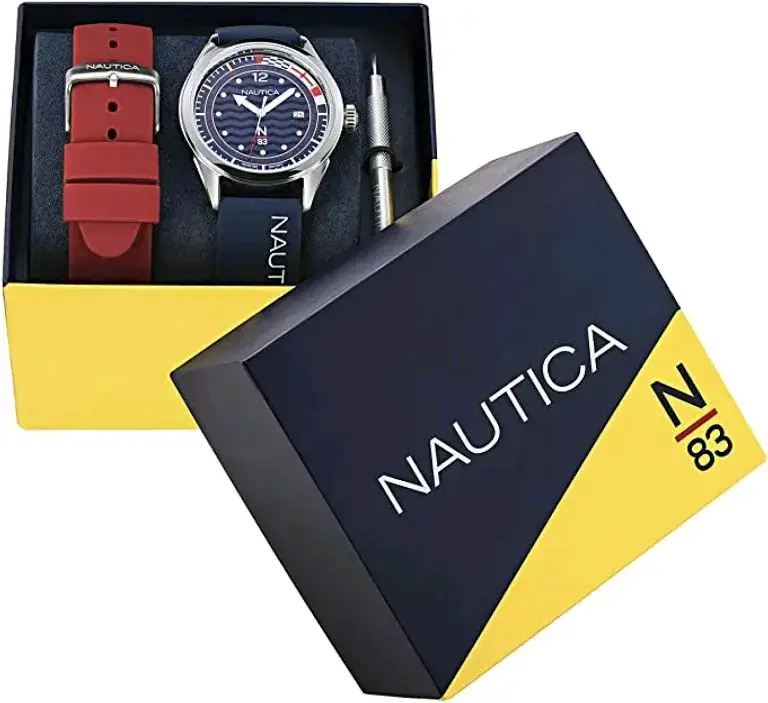 Reloj Nautica azul y rojo - 4