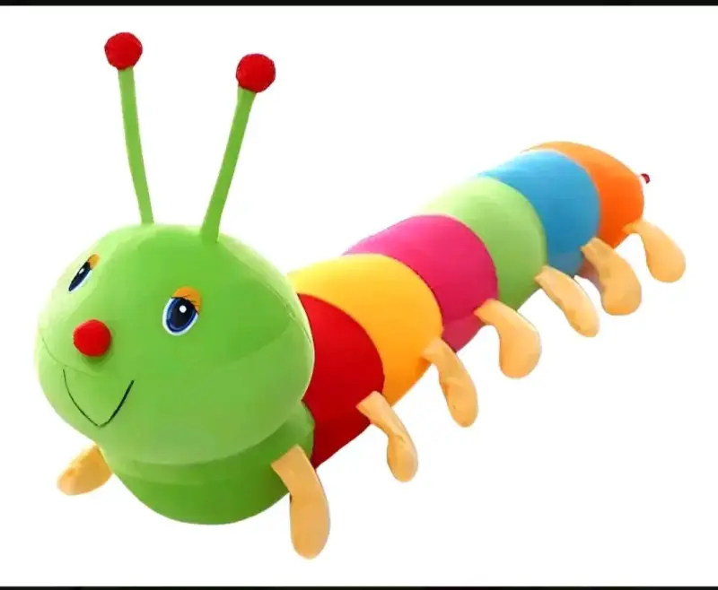 Cojín oruga multicolor