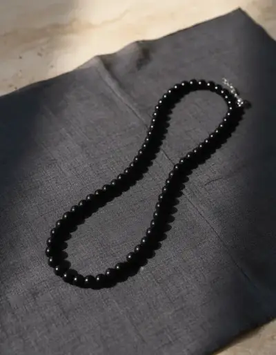 Collar de perlas negras - miniatura 2
