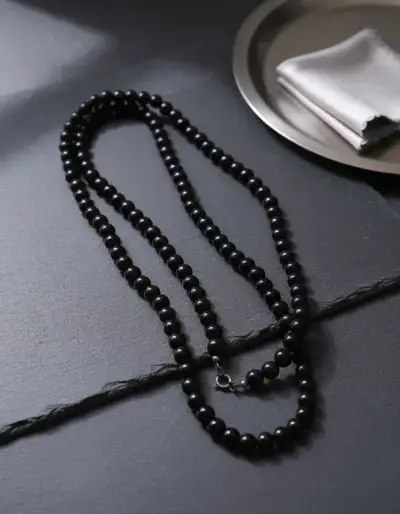 Collar de perlas negras - miniatura 3