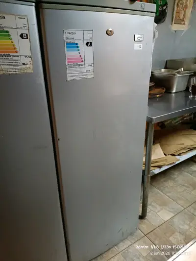 Refrigerador vertical plateado - miniatura 1