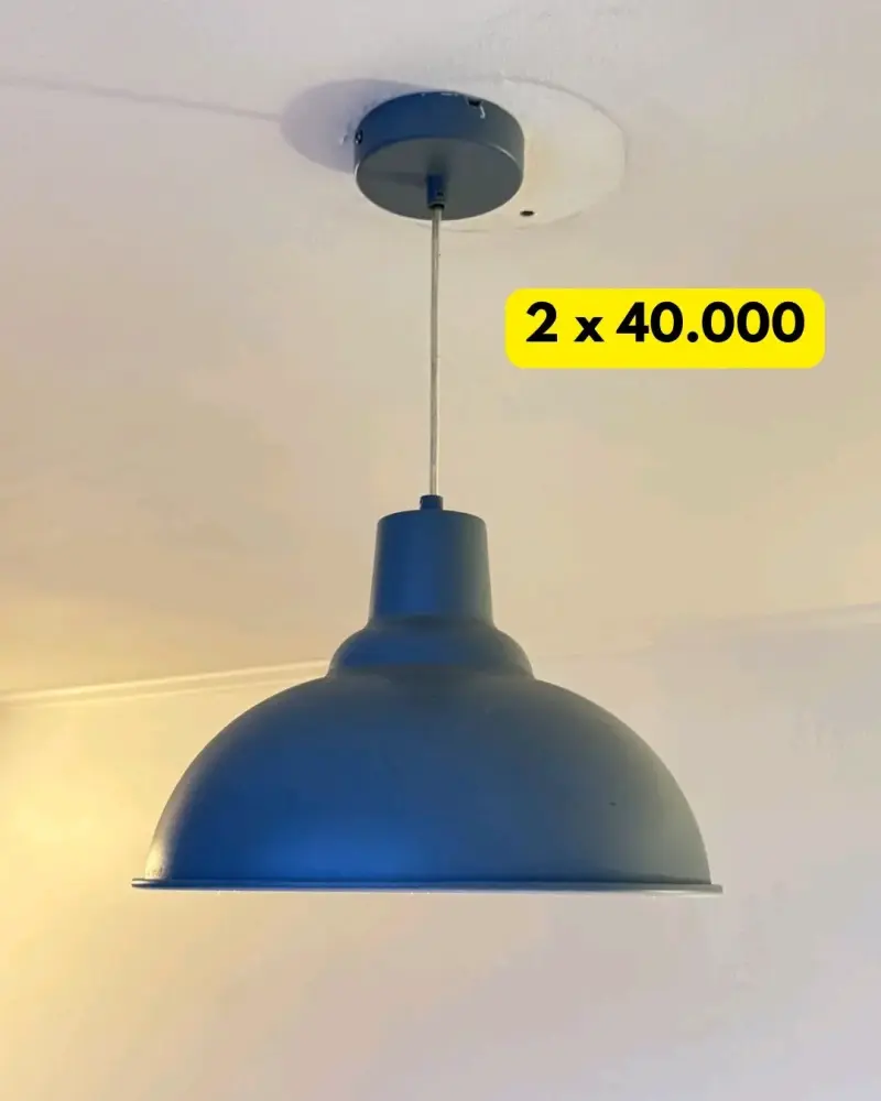 Lámpara colgante azul
