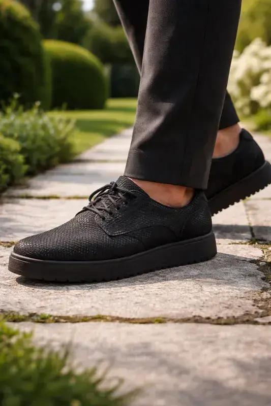 Zapatos formales negros Unisex Pollini Talla 41 - 1