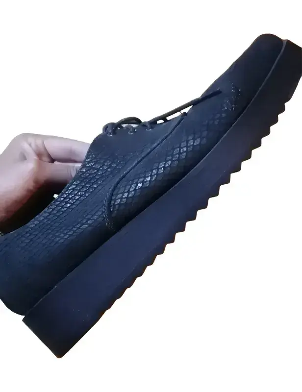 Zapatos formales negros Unisex Pollini Talla 41 - 2