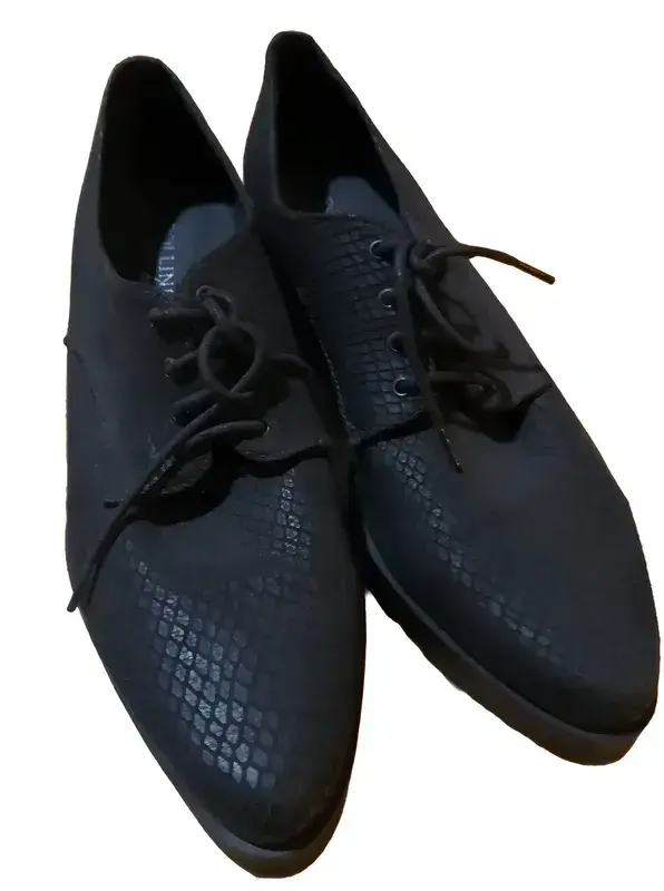 Zapatos formales negros Unisex Pollini Talla 41 - 3