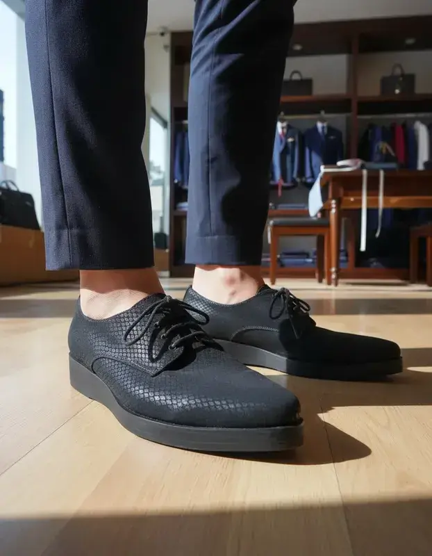 Zapatos formales negros Unisex Pollini Talla 41 - 4