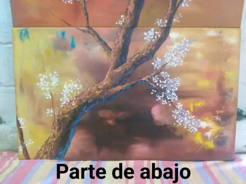 Cuadro de flores en árbol - 1