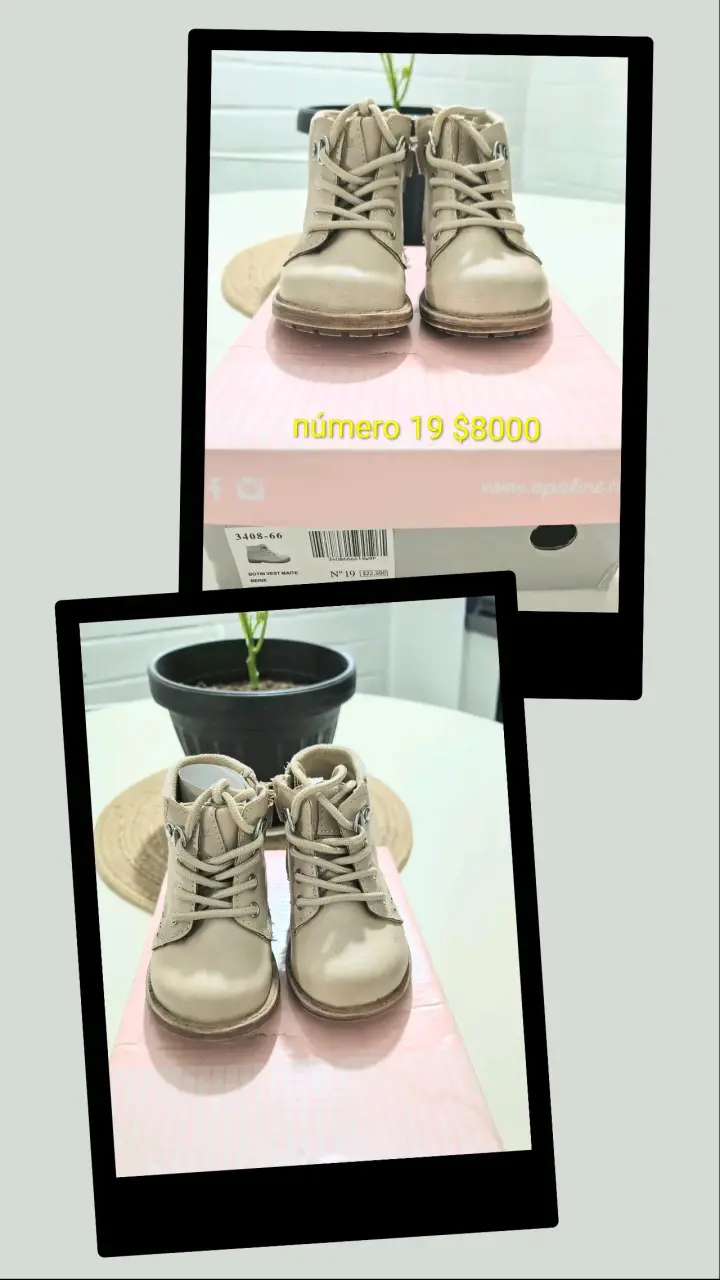 Botines beige para niños - 2
