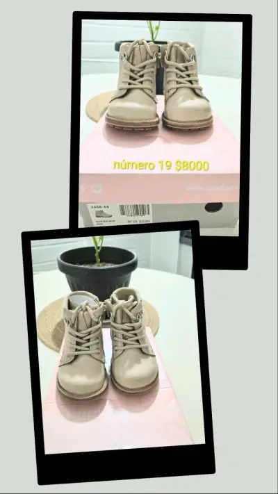 Botines beige para niños - miniatura 2