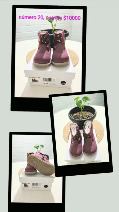 Botines burdeos nuevos talla 20 - miniatura 1
