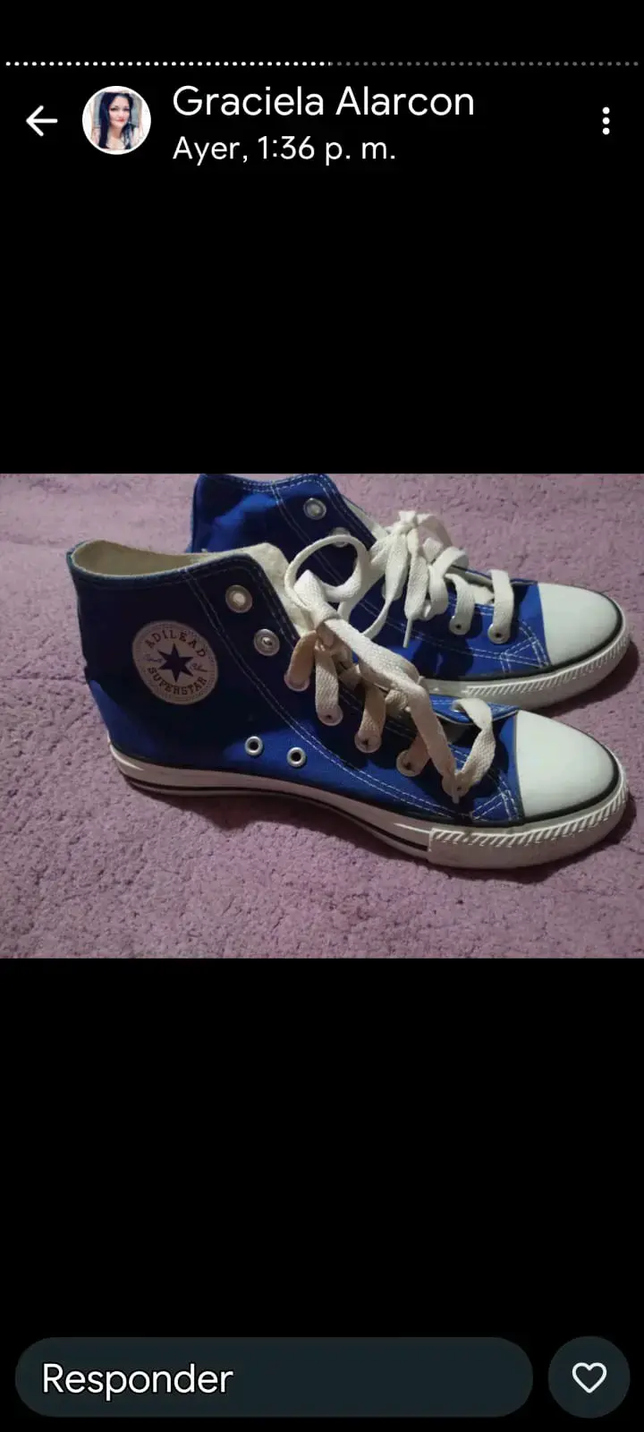 Zapatillas altas azules - 1