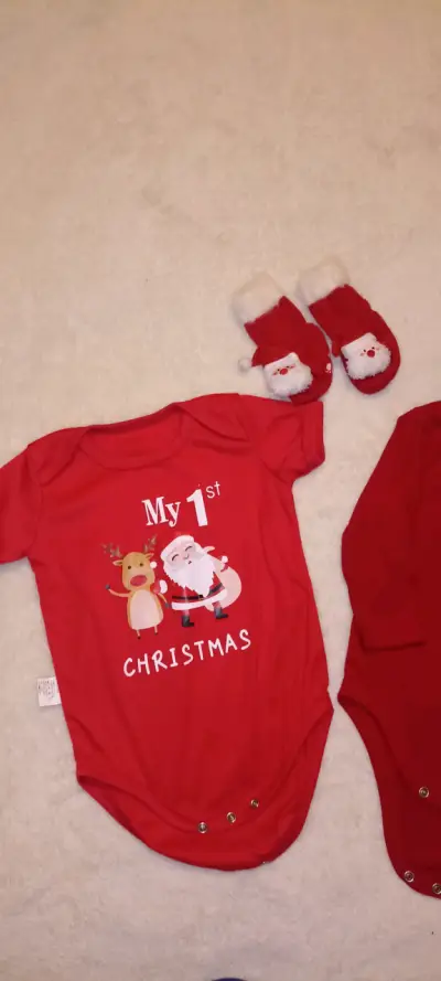 Body bebé navideño rojo - miniatura 1