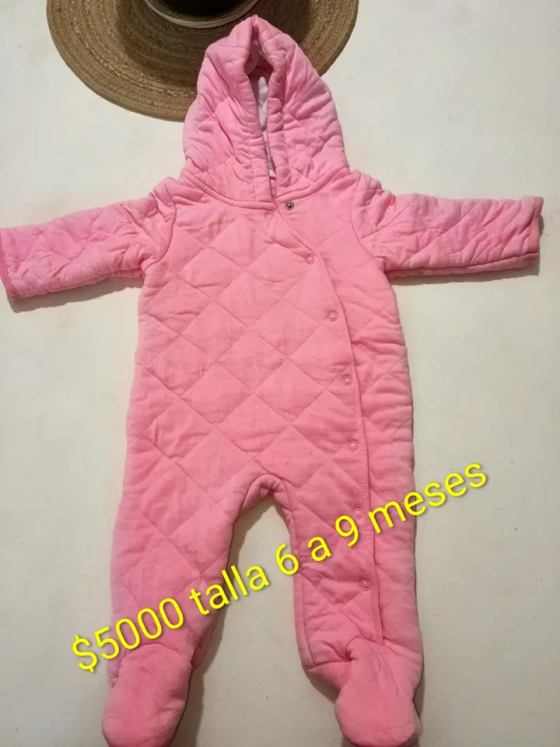 Enterito rosado acolchado bebé - 2