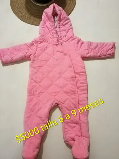 Enterito rosado acolchado bebé - miniatura 2