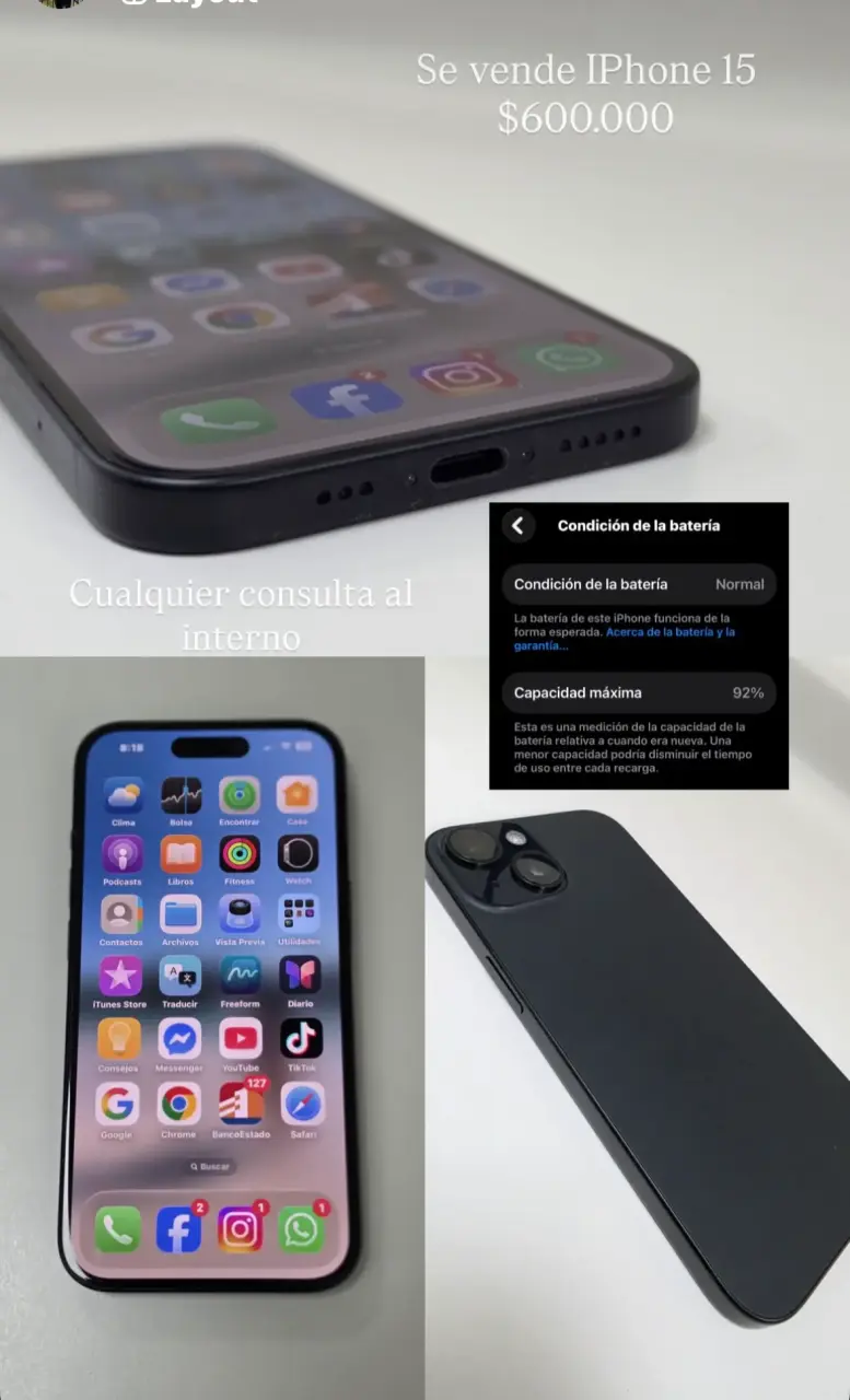iPhone 15 en buen estado