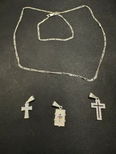 Collar de plata con dijes - miniatura 1