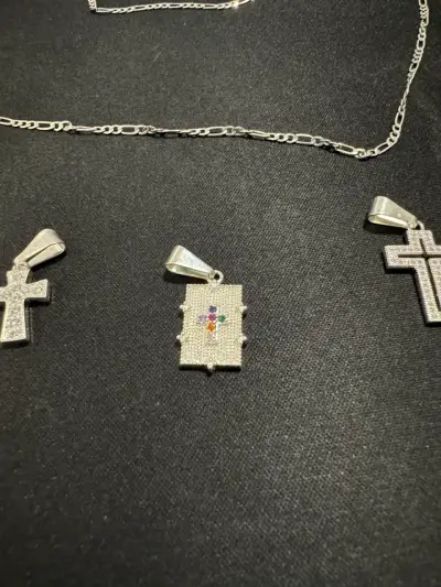 Collar de plata con dijes - miniatura 2
