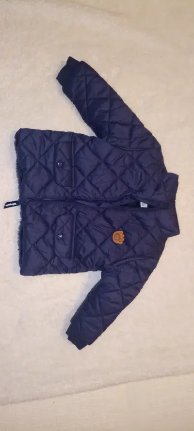 Chaqueta acolchada azul para niños - miniatura 1