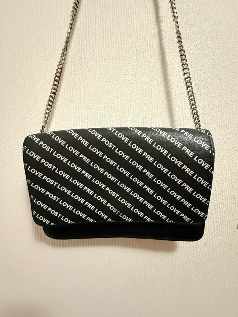 Cartera negra con cadena - 1