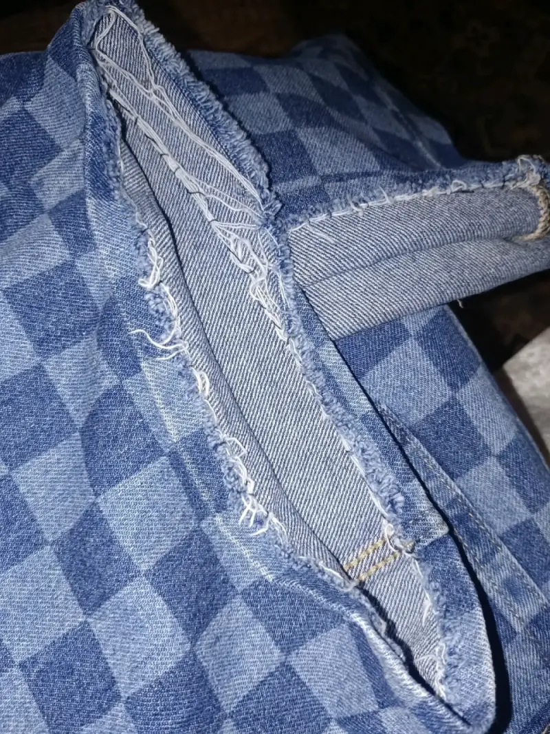 Jeans con diseño a cuadros - 5