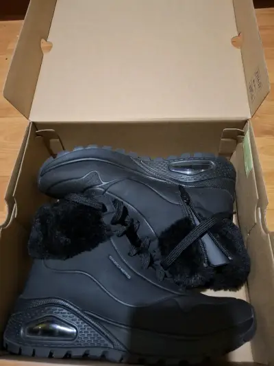 Zapatillas blancas de moda   , zapatillas negras - miniatura 6