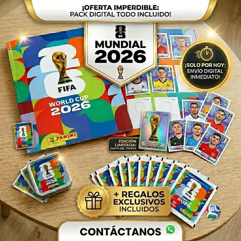 Álbum Mundial 2026 con láminas