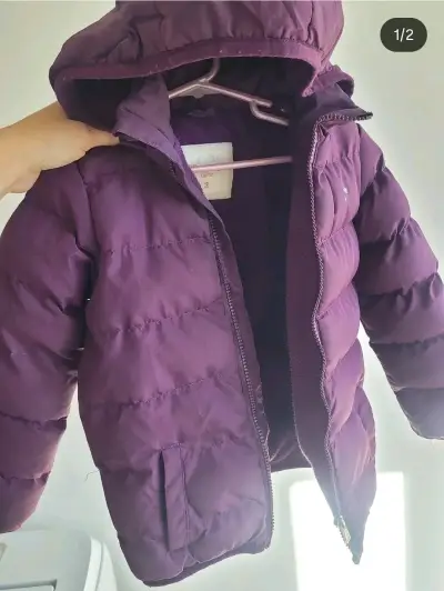 Parka morada para niñas - miniatura 1