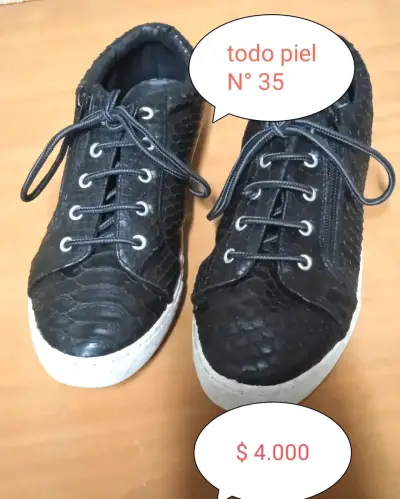 Zapatillas casuales blancas y negras - miniatura 2